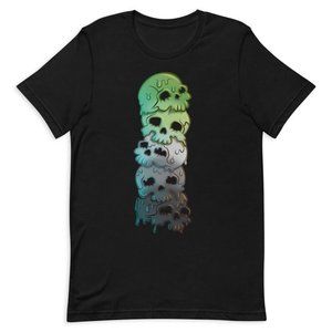 Aro Pride Flag Skulls Aromantic Shirt